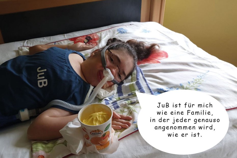 Junge beatmete Frau mit Eis: "JuB ist für mich wie eine Familie, in der jeder genauso angenommen wird, wie er ist."